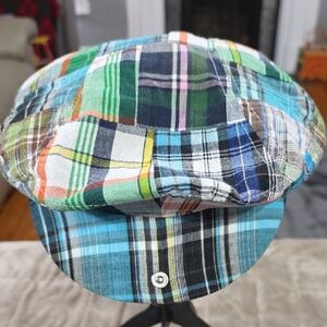 Epoch Hats Co. Mens Cabbie/Newsboy/Golf Patchwork Plaid Paisley Snap Elastic EUC